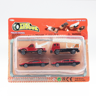 Hot red PP car model toy set of 4