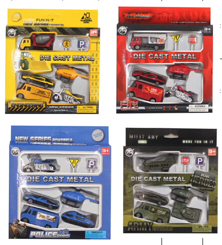 PP combined car model toy set of 5