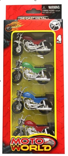 PP motorcycle combination model toy set of 4