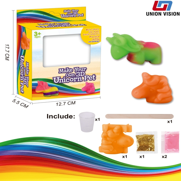 3D rainbow animal unicorn small window box