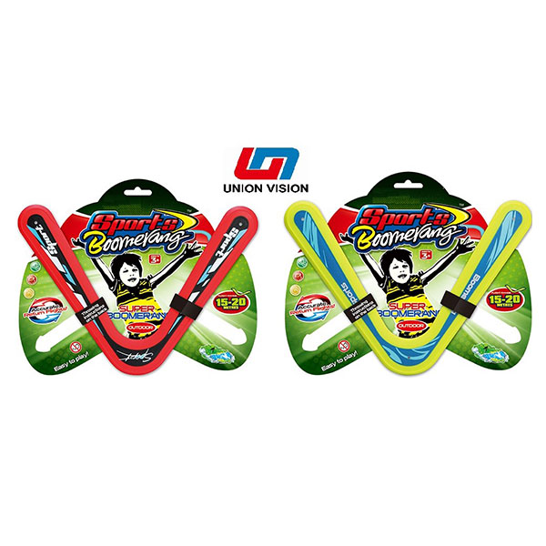 V-shaped frisbee (card board, red and green 2)