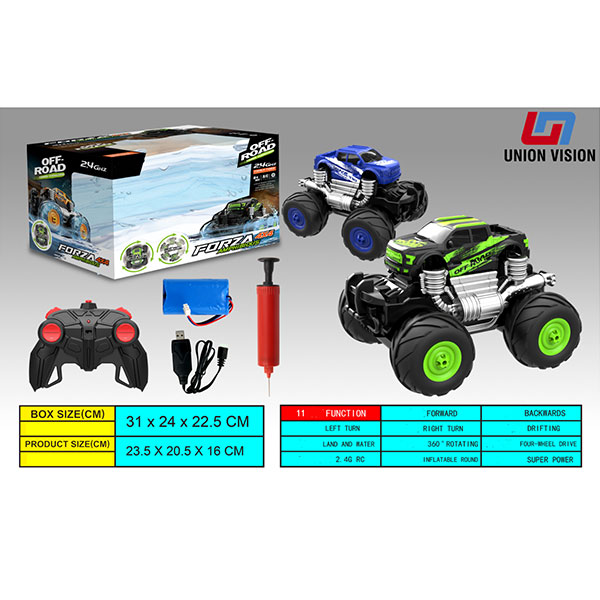 Ford pickup, 2.4g remote control, all-wheel-drive, amphibious, inflatable wheel skin