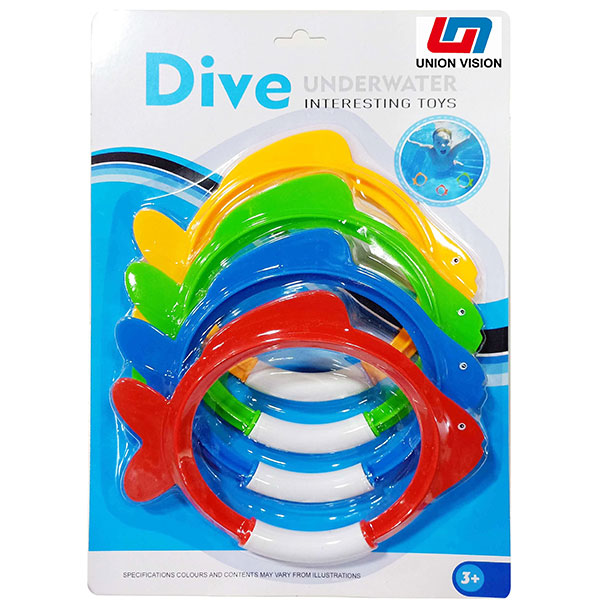 Diving fish ring toy