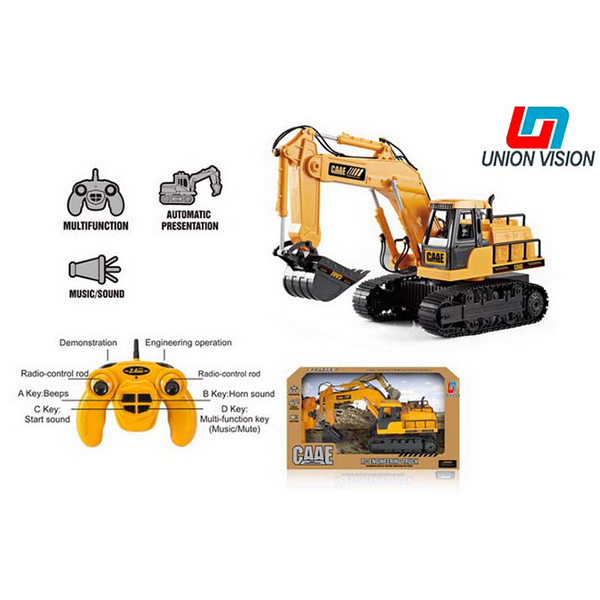 2.4g seven-channel remote control crawler hydraulic Mining Simulation engineering vehicle 1:22