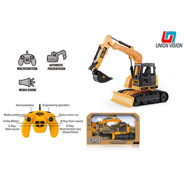 2.4g seven-channel remote control crawler hydraulic Mining Simulation engineering vehicle 1:20