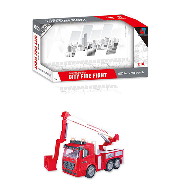 1:14 Inertial fire truck (3 keys with light music) with 3 AG13 batteries