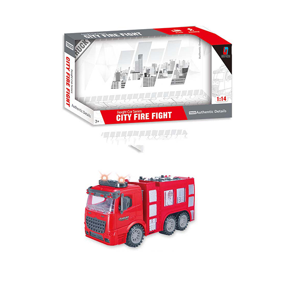 1:14 Inertial fire truck (3 keys with light music) with 3 AG13 batteries