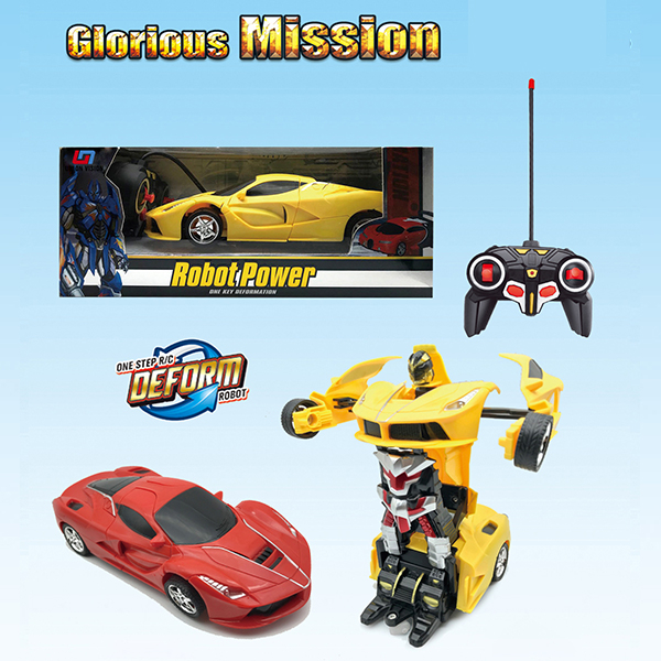 6-pass one-button deformation car (Ferrari) red/yellow 2 colors