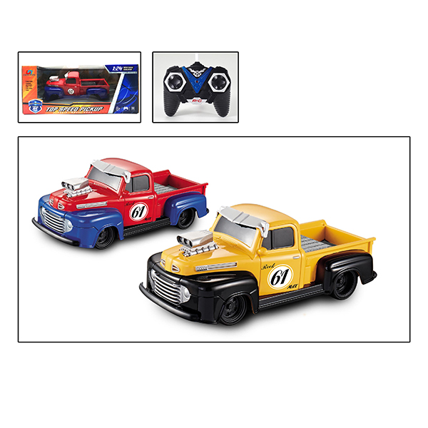 1:24 Four-way Ford taxi head flat-bottom remote control car (without battery)