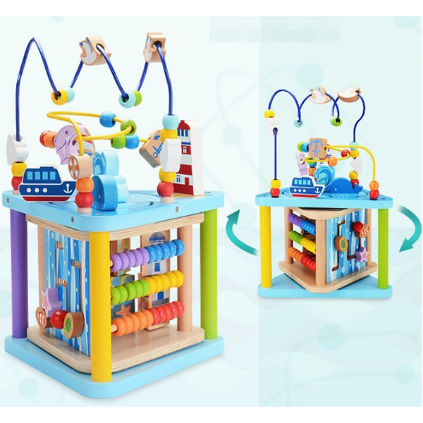 Wooden toys with ocean beads