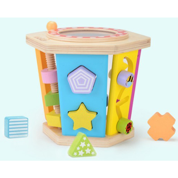 Multi-function box wooden toy
