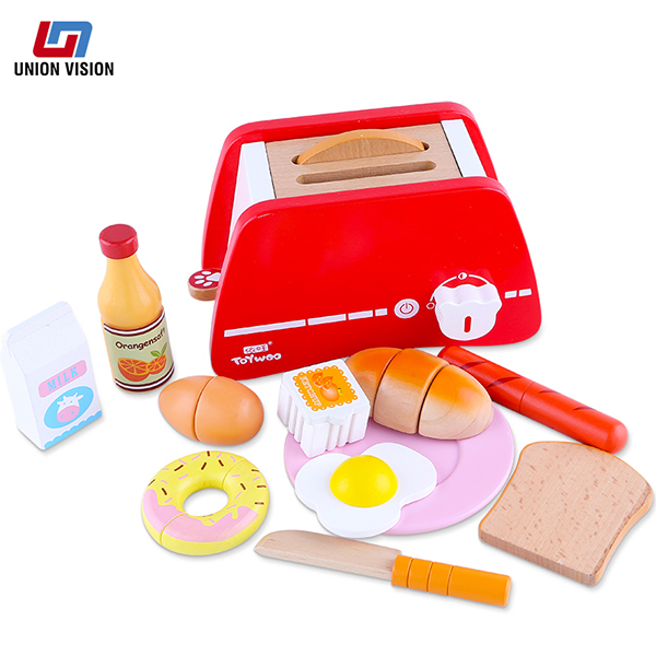 Toaster set wooden toy