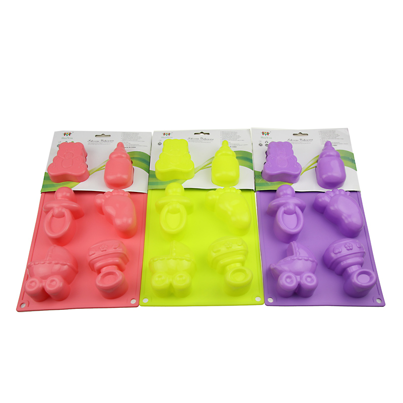 6-Cavity Baby Product Silicone Cake Soap Decoration Mold