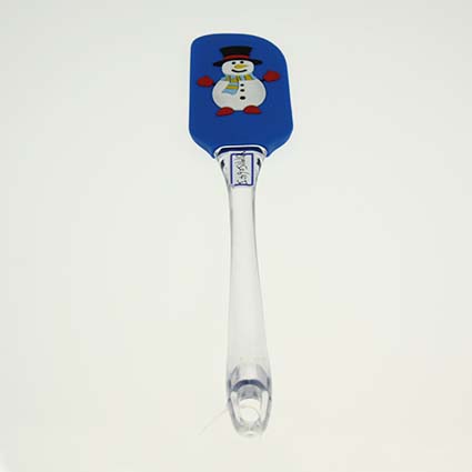 Snowman Printing Silicone+PS Spatulas Baking Scraper Butter Knife Cooking Cake Kitchen Utensil