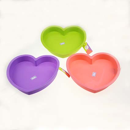 Cake Pan, Food Mold And Bakeware: Heart Shaped 100 Food Grade Silicone Non-Stick