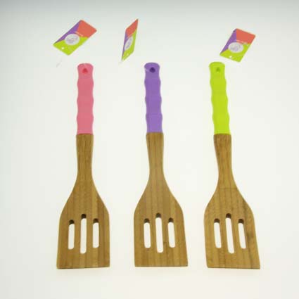 2.2" Bamboo Leak SpatulasRectangular Shape with Silica gel  Handle