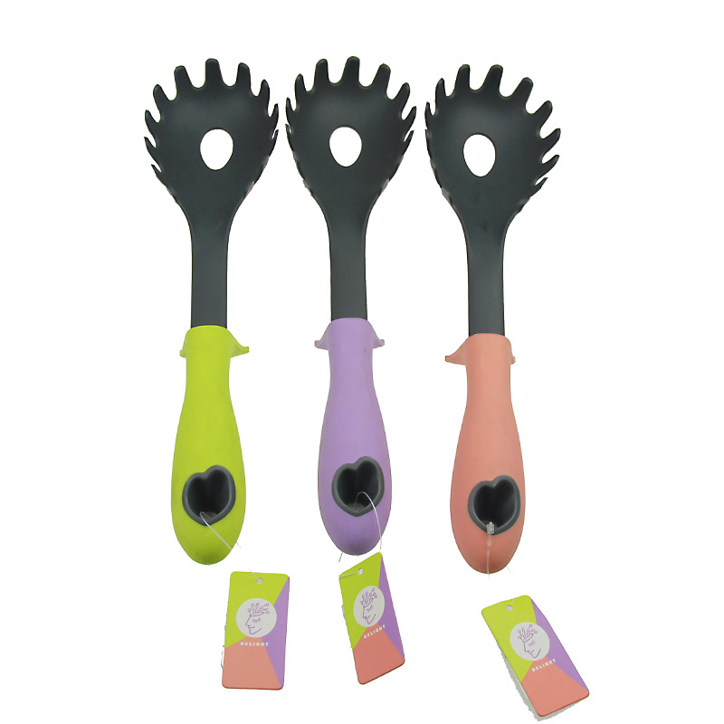 Nylon SpoonsAssorted Colors with Comfort Grip Handles