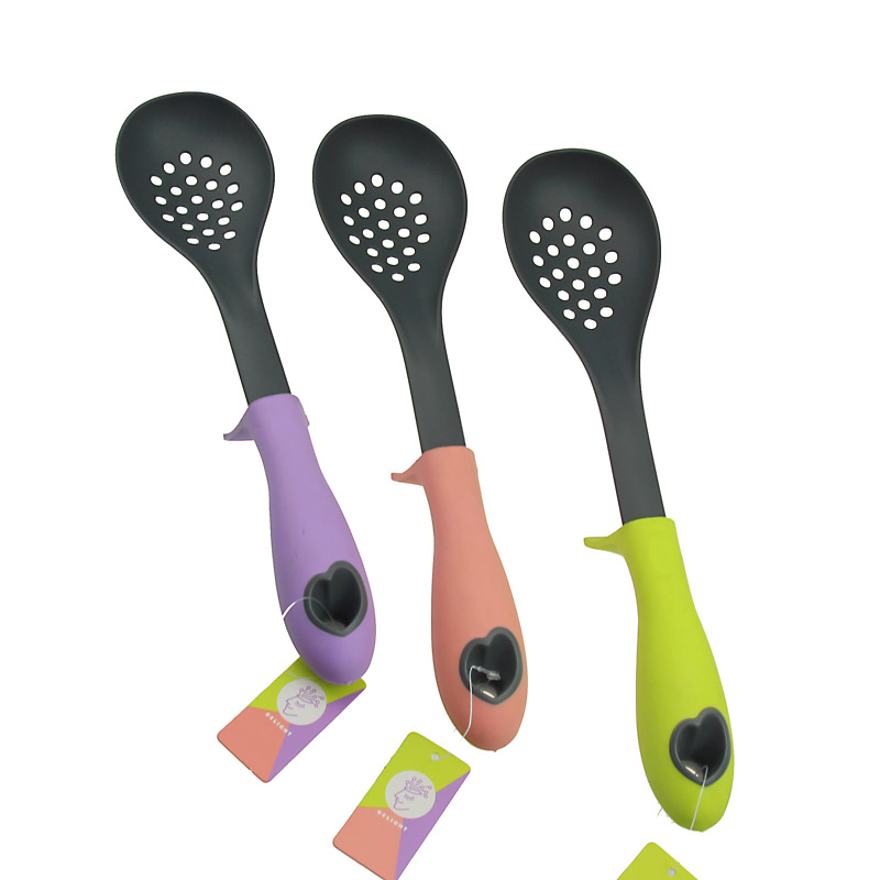 Nylon Filter SpoonsAssorted Colors with Comfort Grip Handles