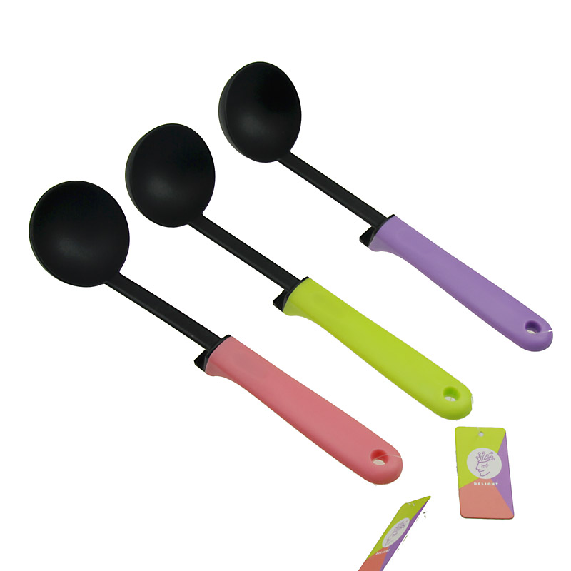 2.5 inch Nylon SpoonsAssorted Colors with Comfort Grip Handles