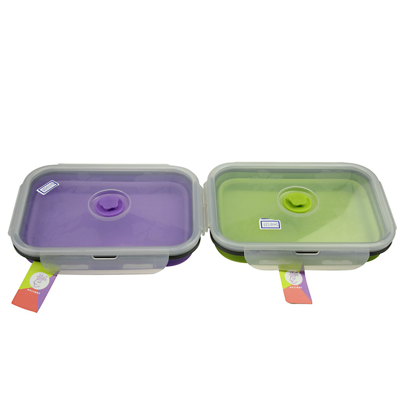 Silicone PP Lunch Bento Box Container Leakproof MicrowaveDishwasher Safe Fresh Bento
