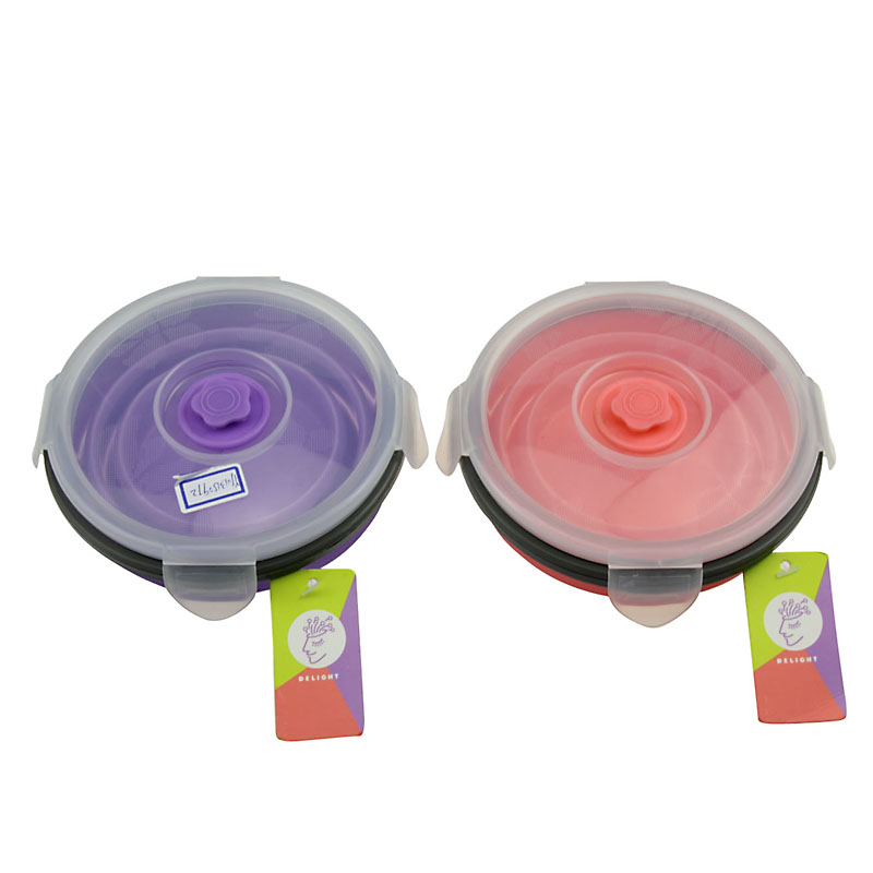 Silicone Round  PP Lunch Bento Box Container Leakproof MicrowaveDishwasher Safe