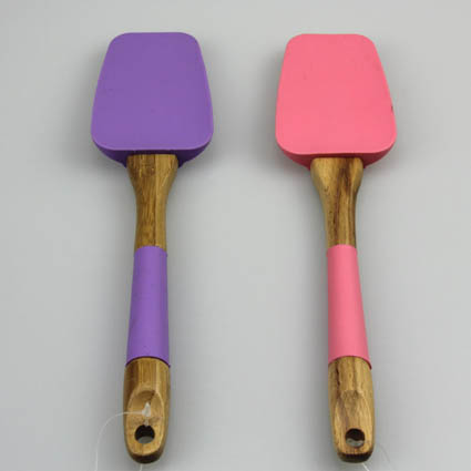 2.1" Silicone Trapezoidal Spatulas with Smooth Silicone Handles