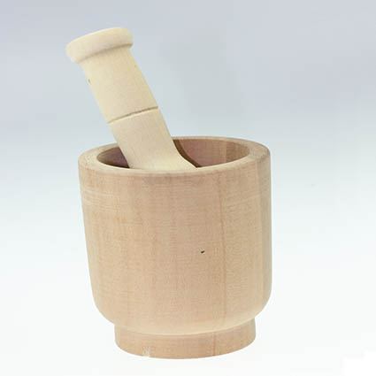 Schima Superba Wooden MortarPestle Garlic Press Spice Crusher