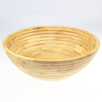 Round Wood Bowl with Spiralism