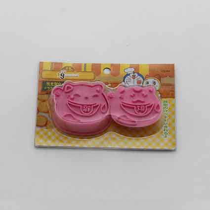 2pc Cartoon Cat Cookie Embossing Tool