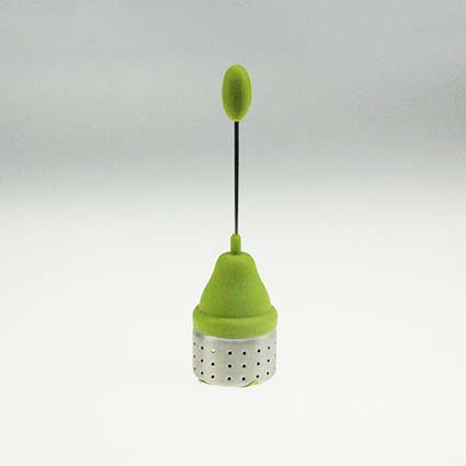 Set of 1 Tea Infuser Leaf Strainer Handle with Steel Ball, Green