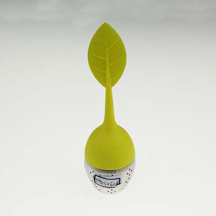 Set of 1 Tea Infuser Leaf Strainer Handle with Steel Ball, Yellow