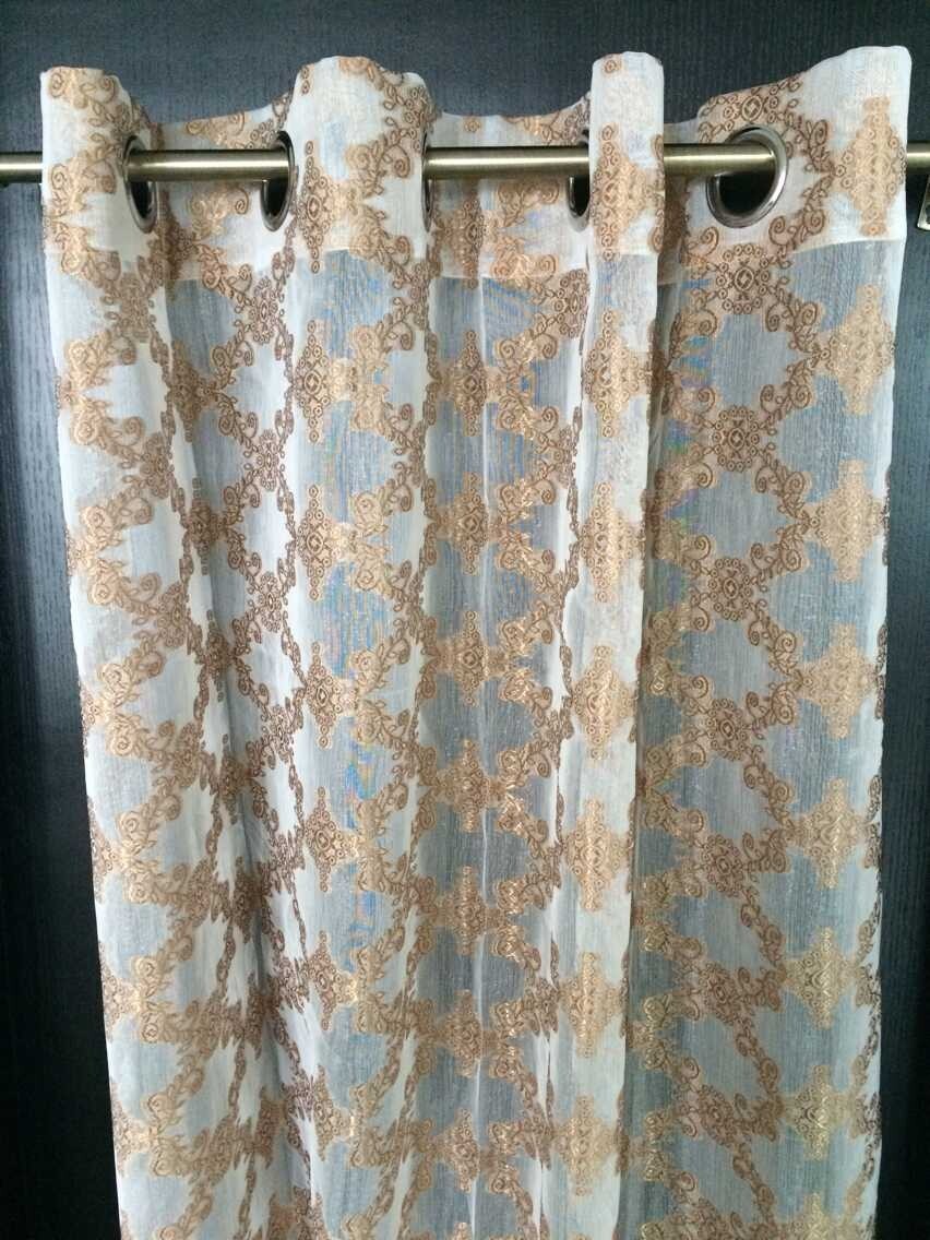 102' curtain with 8 copper  rings