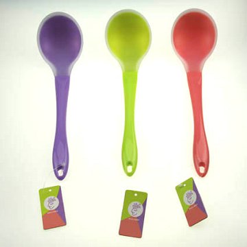 9.84 Inch Red Kitchen  Silicone Soup Ladle