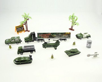 combined car model toy combat force play set