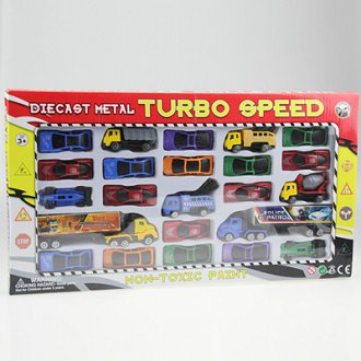 Bule multi car model toy set of 25