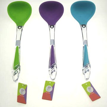 12.01-Inch Purple/Green/Blue  Kitchen Plastics Ladle