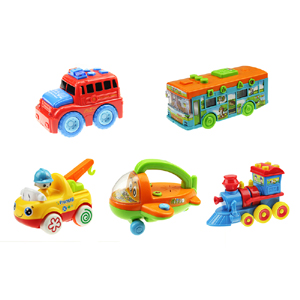 Five pieces of colorful electric truckcar toy for baby‘s playmat world