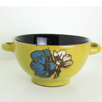 20 oz Ceramic Color Bowl with Two Handles