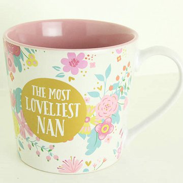 Color Mug with Flower Artwork
