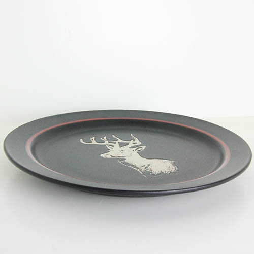 Color Plate with Deer Artwork