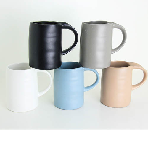 11.1 oz Single Color Ceramic Cup with Simple Matt Outlook
