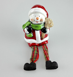 6.7  inch Christmas ceramic doll with long legs