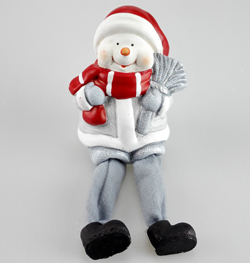 7.28 inch Christmas ceramic doll with long legs