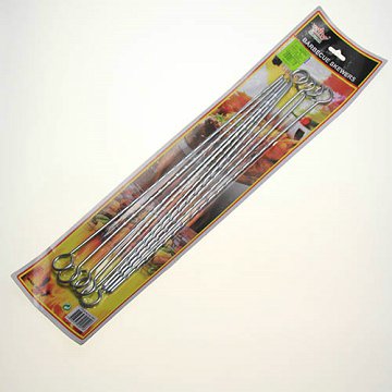 15.55 inch BBQ Barbecue Skewer Grill Set of  10