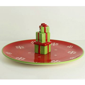 Christmas Cake Tray & Serving Knife Set Gift Box Design