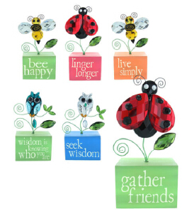 Ladybug Bee Owl Single Message Blocks home decoration