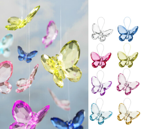 Crystal butterfly ornament