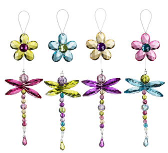 Hanging Floral Dragonfly Ornament